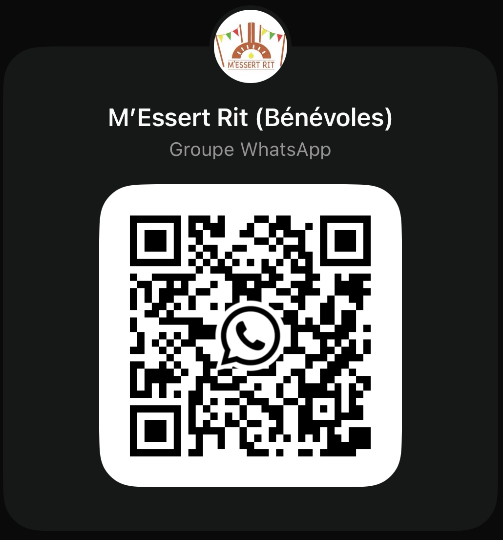 QR code pour rejoindre le groupe WhatsApp des bénévoles